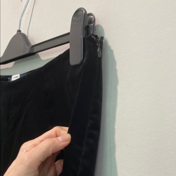 Piazza Sempione Black Velour Pants High Rise Straight Leg size large - Picture 5 of 11